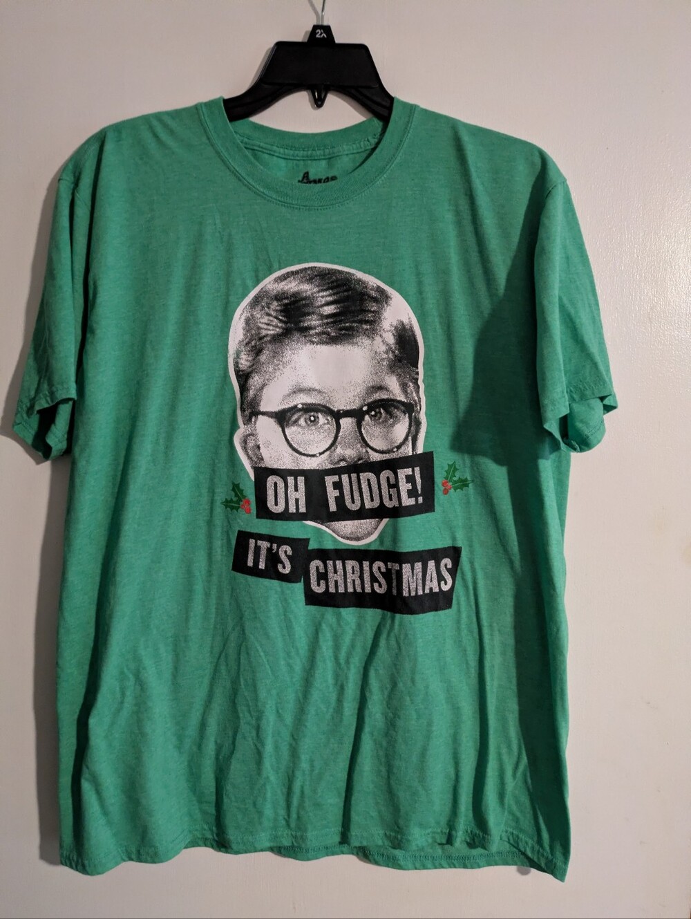 A Christmas Story Ralphie Oh Fudge Christmas T-Shirt XL Green